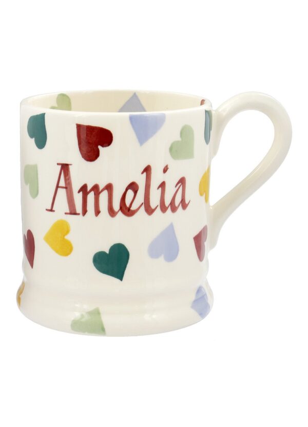 Personalised Polka Hearts 1/2 Pint Mug  - Customise Your Own Pottery  | Emma Bridgewater - Image 2