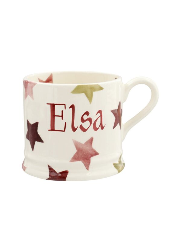 Personalised Pink & Gold Stars Small Mug  - Customise Your Own Pottery  | Emma Bridgewater