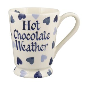 Personalised Blue Hearts Cocoa Mug  - Customise Your Own Pottery  | Emma Bridgewater