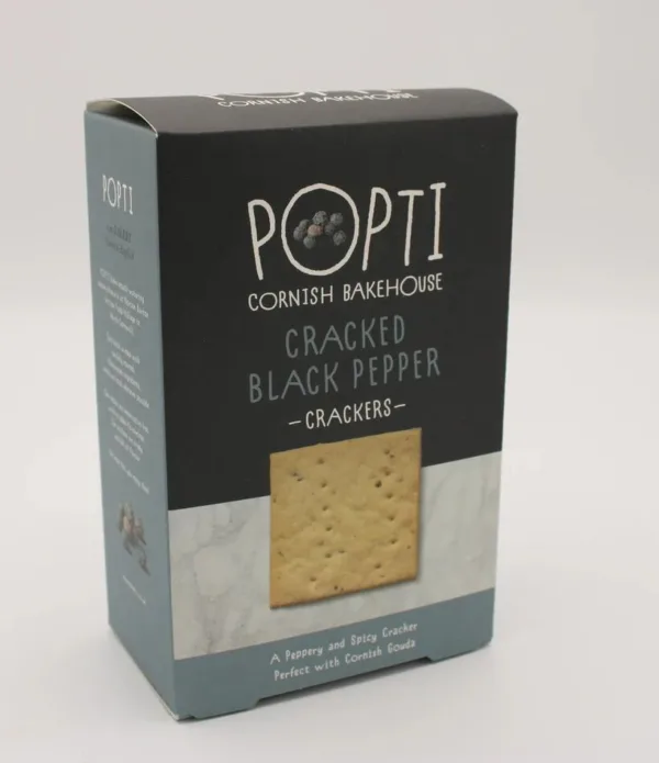 Popti Cracked Black Pepper Crackers 110g