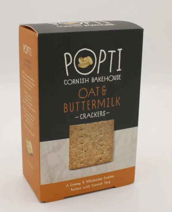 Popti Cornish Buttermilk & Oat Crackers 130g