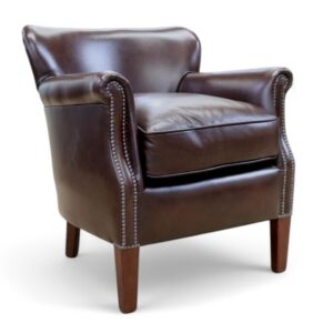 Professor Antique Brown Real Leather Armchair SL