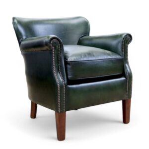 Professor Antique Green Real Leather Armchair SL