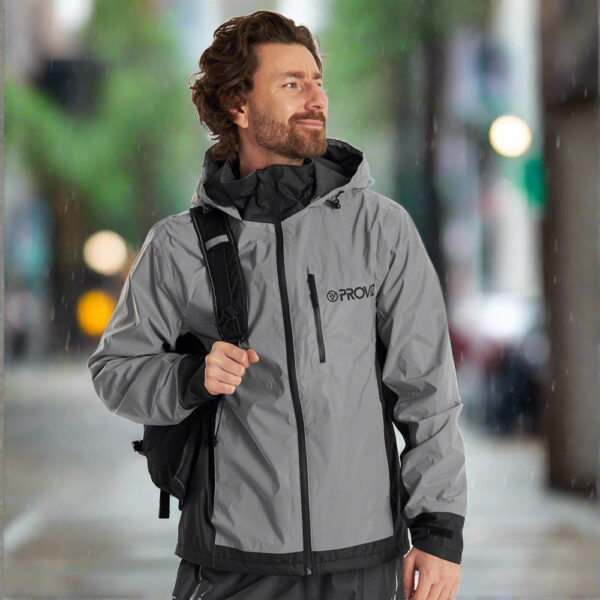 Men's Reflective Waterproof Fleece Lined Jacket - Image 2