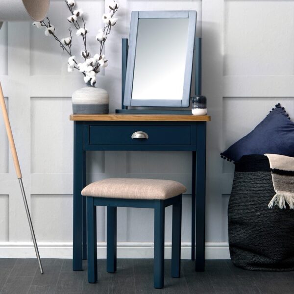 Rutland Blue Painted Oak Dressing Table