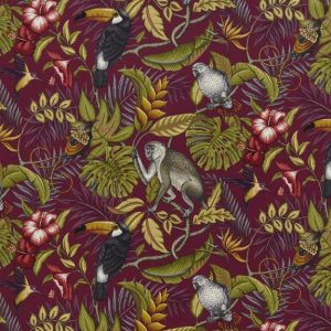 iLiv Rain Forest Made To Measure Lined Curtains Cranberry