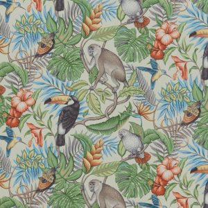 iLiv Rain Forest Made To Measure Lined Curtains Papaya