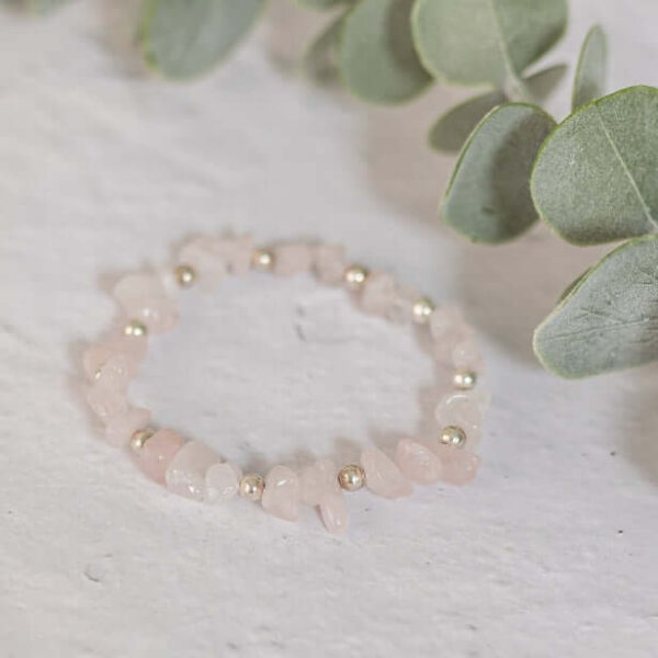 Rose Quartz Bracelet | Metal: Sterling Silver | Bracelet length: Custom Size