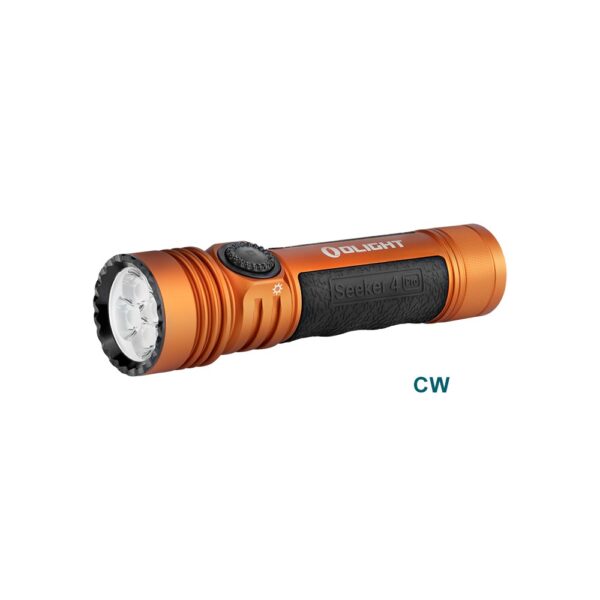 Olight Seeker 4 Pro USB -C Rechargeable LED Torch 4600 Lumens Orange