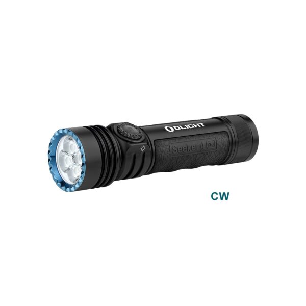 Olight Seeker 4 Pro USB -C Rechargeable LED Torch 4600 Lumens Matte Black CW