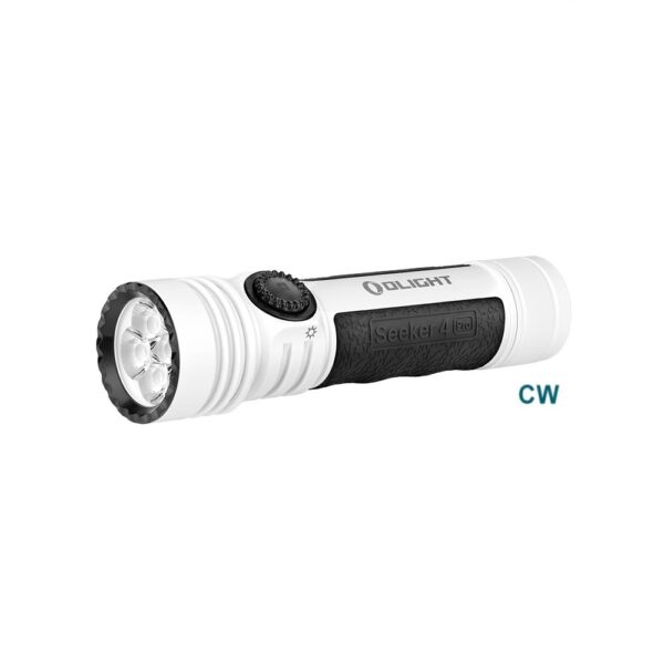 Olight Seeker 4 Pro USB -C Rechargeable LED Torch 4600 Lumens White