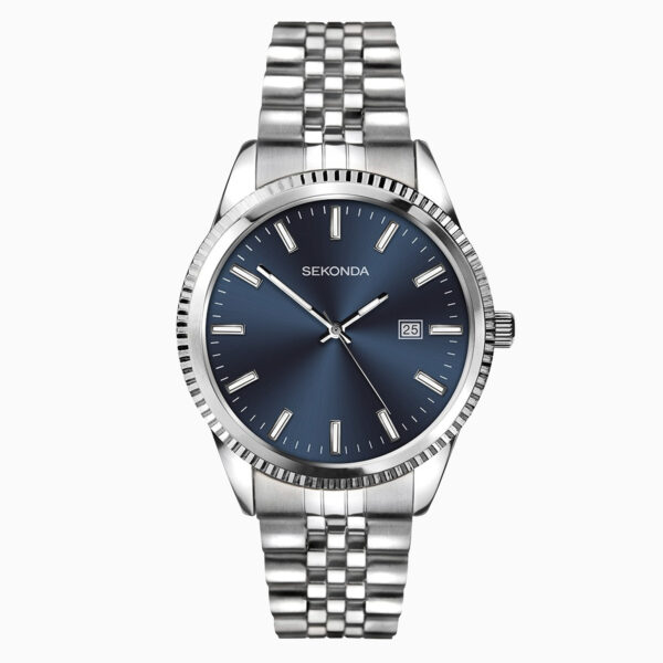 Sekonda Sekonda King Men's Watch | Silver Case & Stainless Steel Bracelet with Blue Dial | 1640