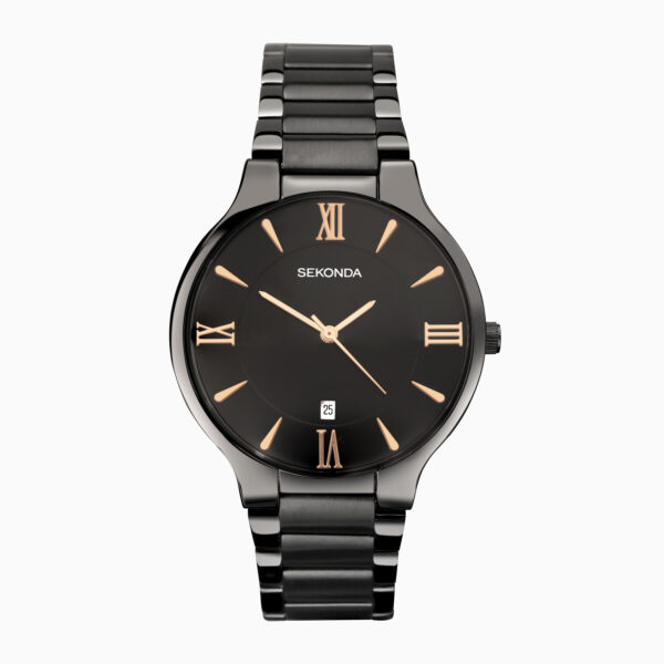 Sekonda Sekonda Wilson Men's Watch | Gun Metal Case & Stainless Steel Bracelet with Black Dial | 1934