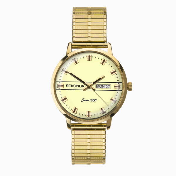 Sekonda Sekonda Originals Men's Watch | Gold Case & Stainless Steel Bracelet with Cream Dial | 1952