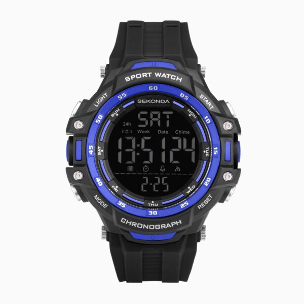 Sekonda Sekonda Crossfell Digital Men’s Watch | Black Plastic Case & Strap with Black LCD Display | 30163