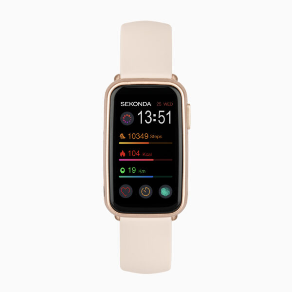 Sekonda Sekonda Track Smart Watch | Rose Gold Case & Pink Silicone Strap | 30170