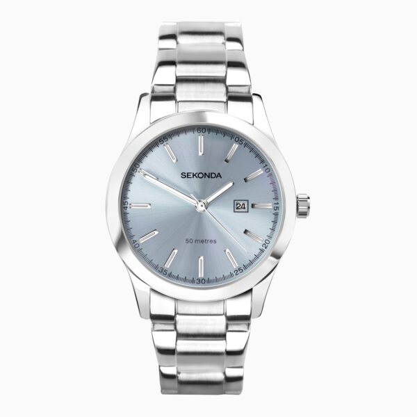 Sekonda Sekonda Taylor Ladies Watch | Silver Case & Stainless Steel Bracelet with Light Blue Dial | 40404