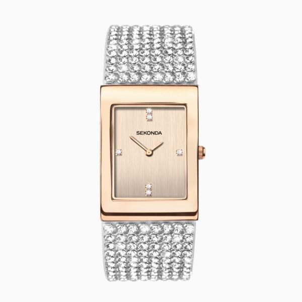 Sekonda Seksy Ladies Watch | Rose Gold Case &  Bracelet with Rose Dial | 40413