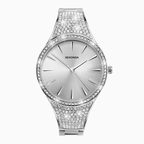 Sekonda Seksy Ladies Watch | Silver Brass Case & Alloy Bracelet with Silver Dial | 40418