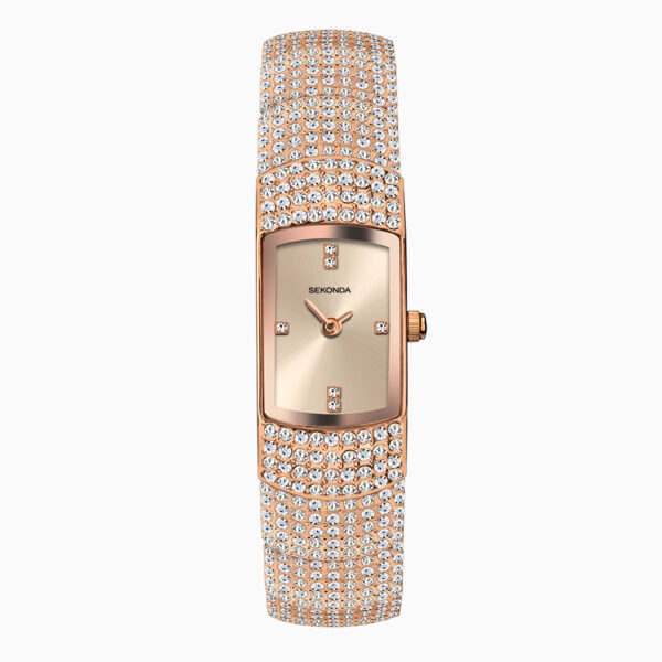 Sekonda Seksy Ladies Watch | Rose Gold Alloy Case & Bracelet with Rose Dial | 40423