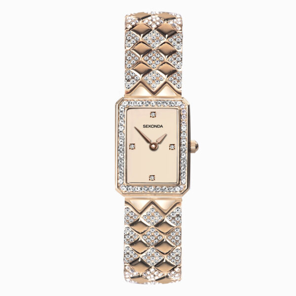 Sekonda Sekonda Sparkle Ladies Watch | Rose Gold Case & Alloy Bracelet with Rose Dial | 40514