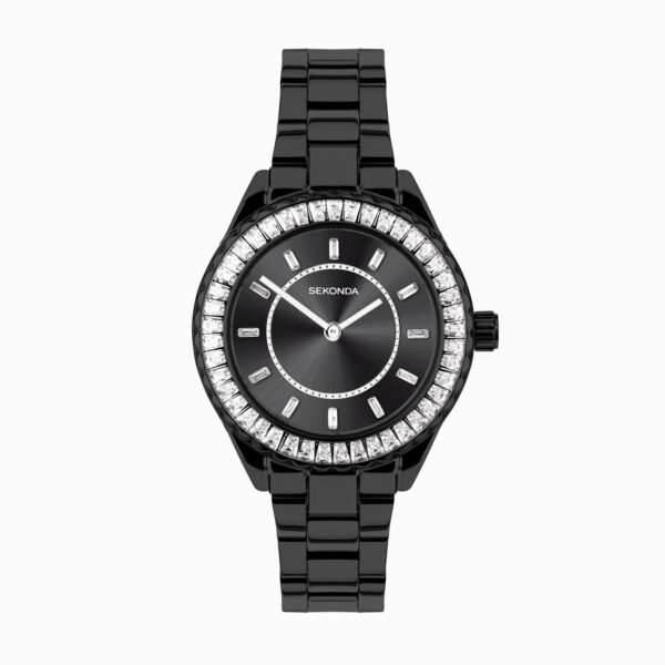 Sekonda Sekonda Margot Ladies Watch | Black Alloy Case & Stainless Steel Bracelet with Black Dial | 40659