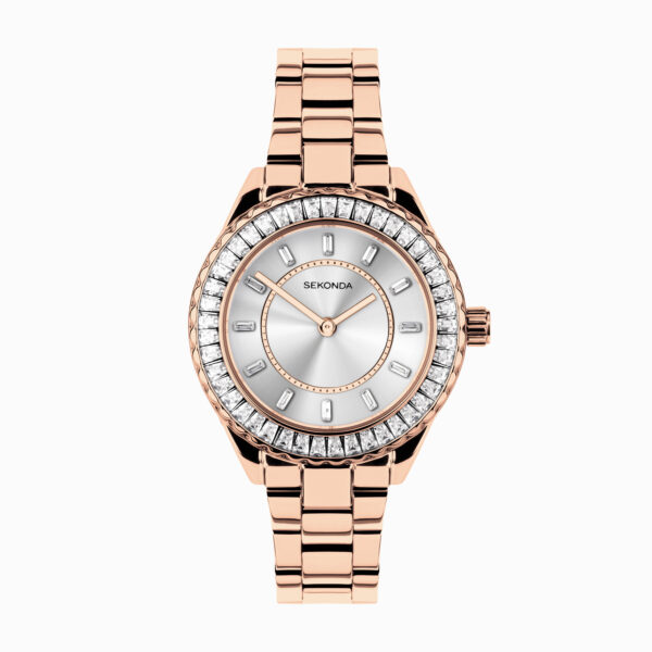 Sekonda Sekonda Margot Ladies Watch | Rose Gold Alloy Case & Stainless Steel Bracelet with Silver Dial | 40671