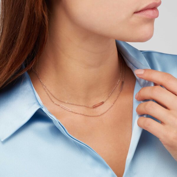 Sekonda Rose Gold Paperclip Necklace