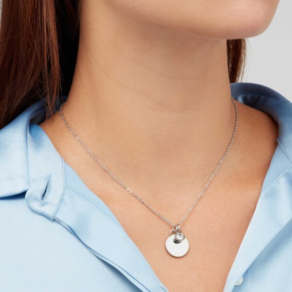 Sekonda Silver April Birthstone Necklace