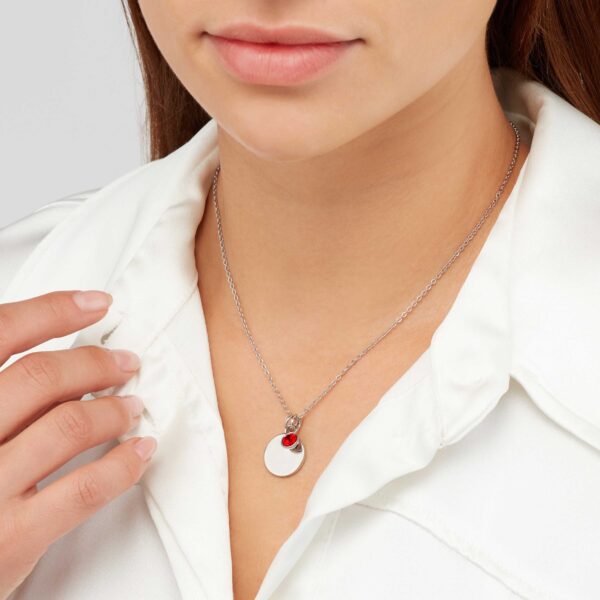 Sekonda Silver July Birthstone Necklace