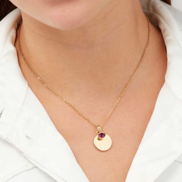 Sekonda Gold February Birthstone Necklace