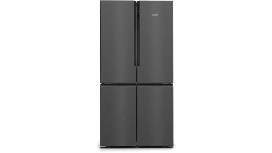 90.5cm iQ500 French Door bottom Freezer, Multi door - Black stainless steel