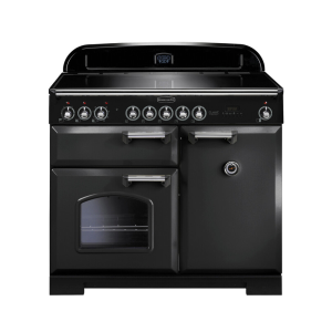 128610 CLASSIC Deluxe 100cm Induction Range Cooker, Charcoal Black/Chrome Trim