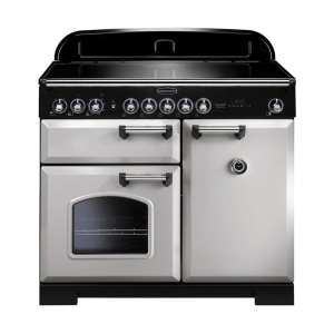 100640 CLASSIC Deluxe 100cm Induction Range Cooker, Royal Pearl/Chrome Trim