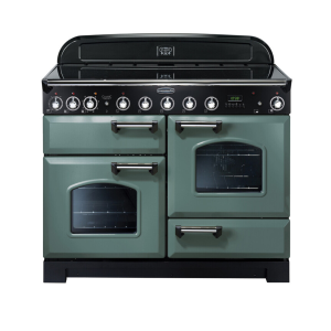 127330 CLASSIC Deluxe 110cm Induction Range Cooker, Mineral Green/Chrome Trim