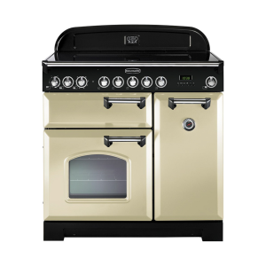 90230 CLASSIC Deluxe 90cm Induction Range Cooker, Cream/Chrome Trim