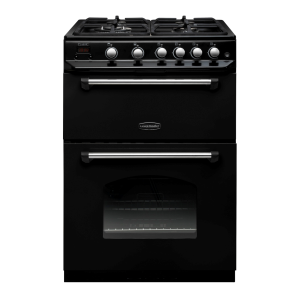 128080 CLASSIC 60cm Dual Fuel Range Cooker, Black/Chrome Trim