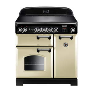 116950 CLASSIC 90cm Induction Range Cooker, Cream/Chrome Trim