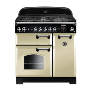 116730 CLASSIC 90cm Gas Range Cooker, Cream/Chrome Trim