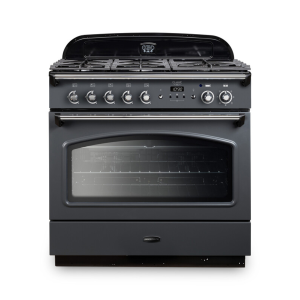 128240 CLASSIC FX 90cm Dual Fuel Range Cooker, Slate/Chrome Trim