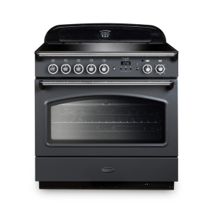 131690 CLASSIC FX 90cm Induction Fuel Range Cooker, Slate/Chrome Trim