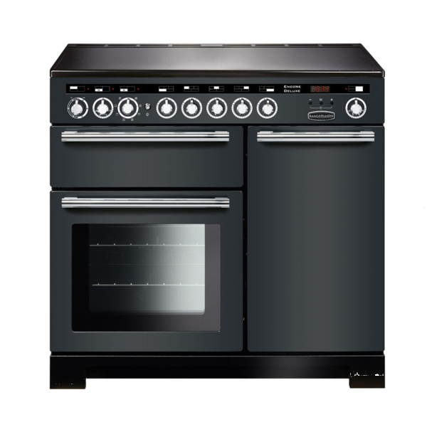 117350 ENCORE Deluxe 100cm Induction Range Cooker, Slate/Chrome Trim