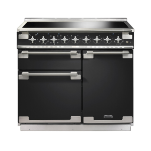 127030 ELISE 100cm Induction Range Cooker, Charcoal Black/Brushed Nickel Trim