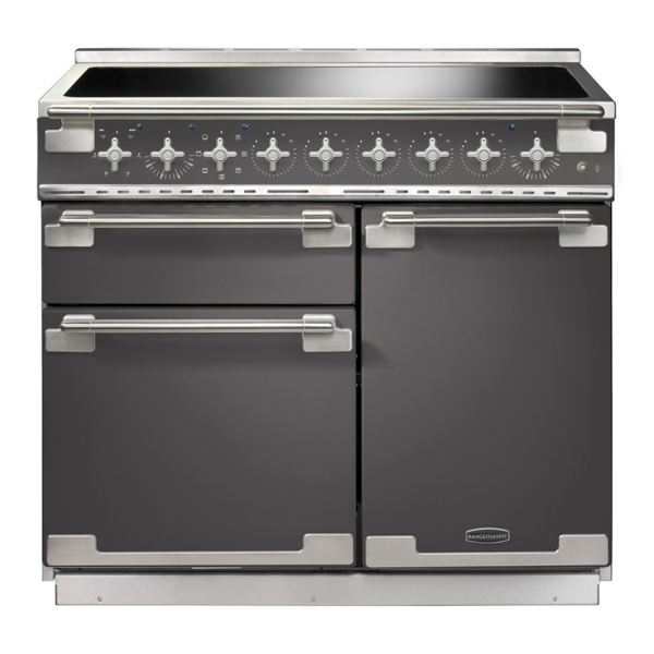 105790 ELISE 100cm Induction Range Cooker, Slate/Brushed Nickel Trim