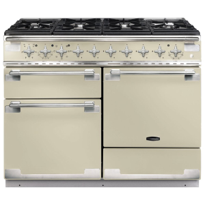 94210 ELISE 110cm Dual Fuel Range Cooker, Cream/Brushed Nickel Trim