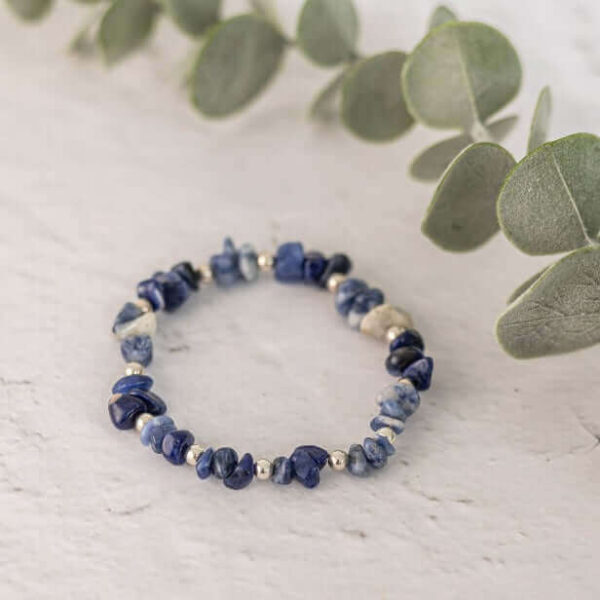 Sodalite Crystal Bracelet | Metal: Sterling Silver | Bracelet length: 18.5cm