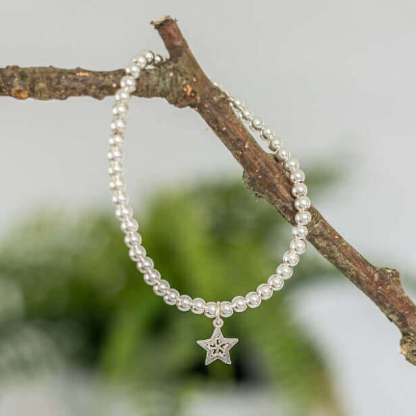 Star Charm Bracelet | Metal: Sterling Silver | Bracelet length: 18.5cm