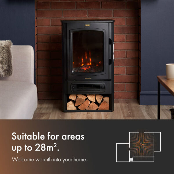 2000W Freestanding Panoramic Log Store  Stove Heater - Image 2