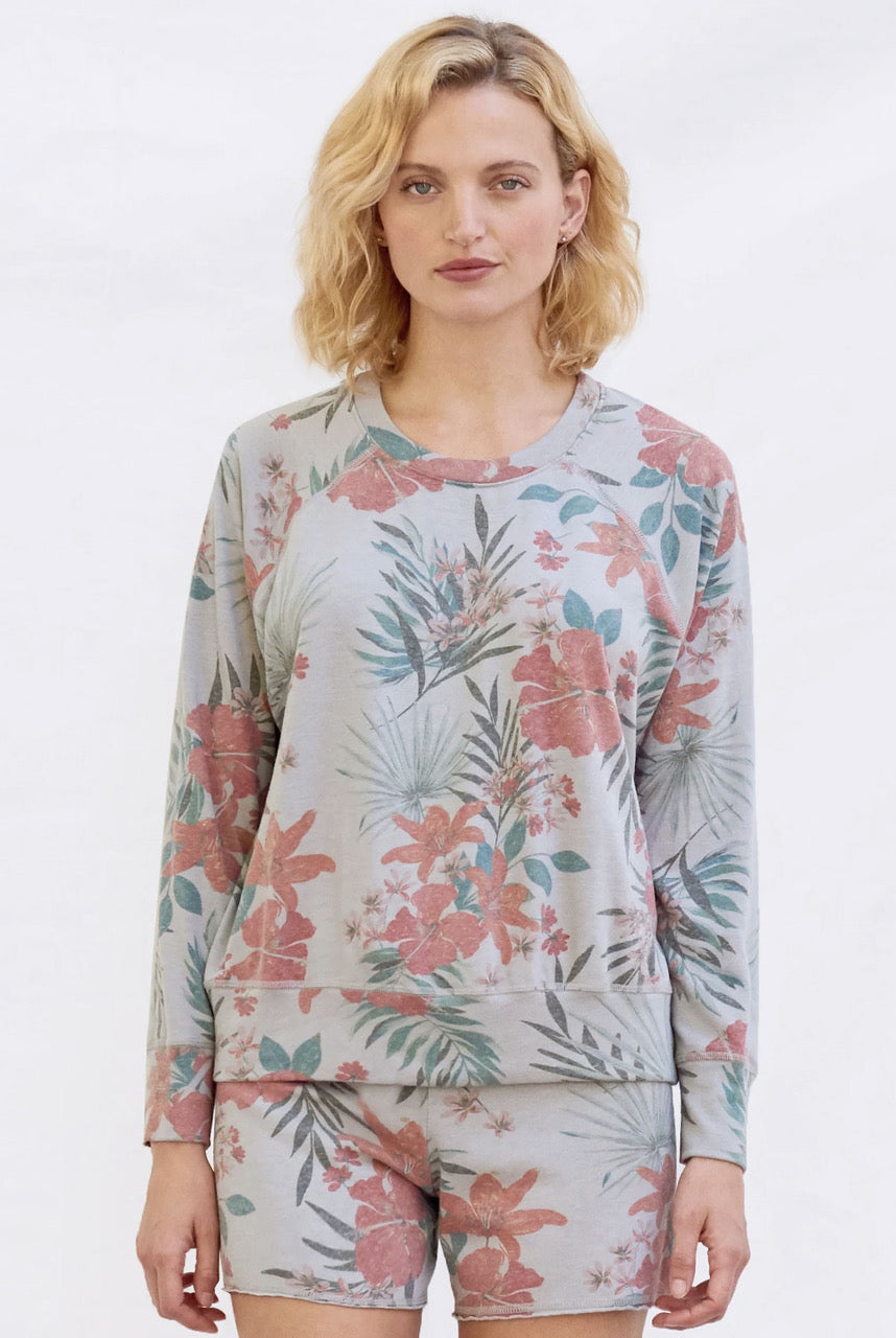 Sundry Tropical Pullover in Lilac - 0 Lilac Multi