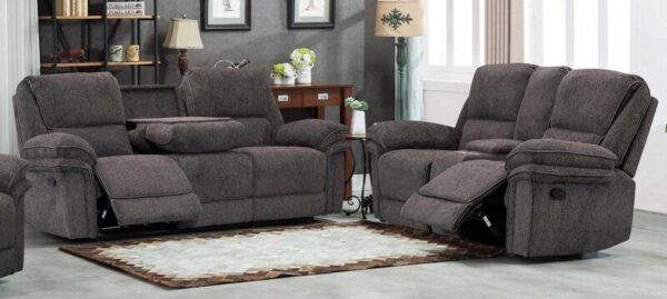 Tahiti 3+2 Reclining Fabric Sofa Suite Grey Fabric